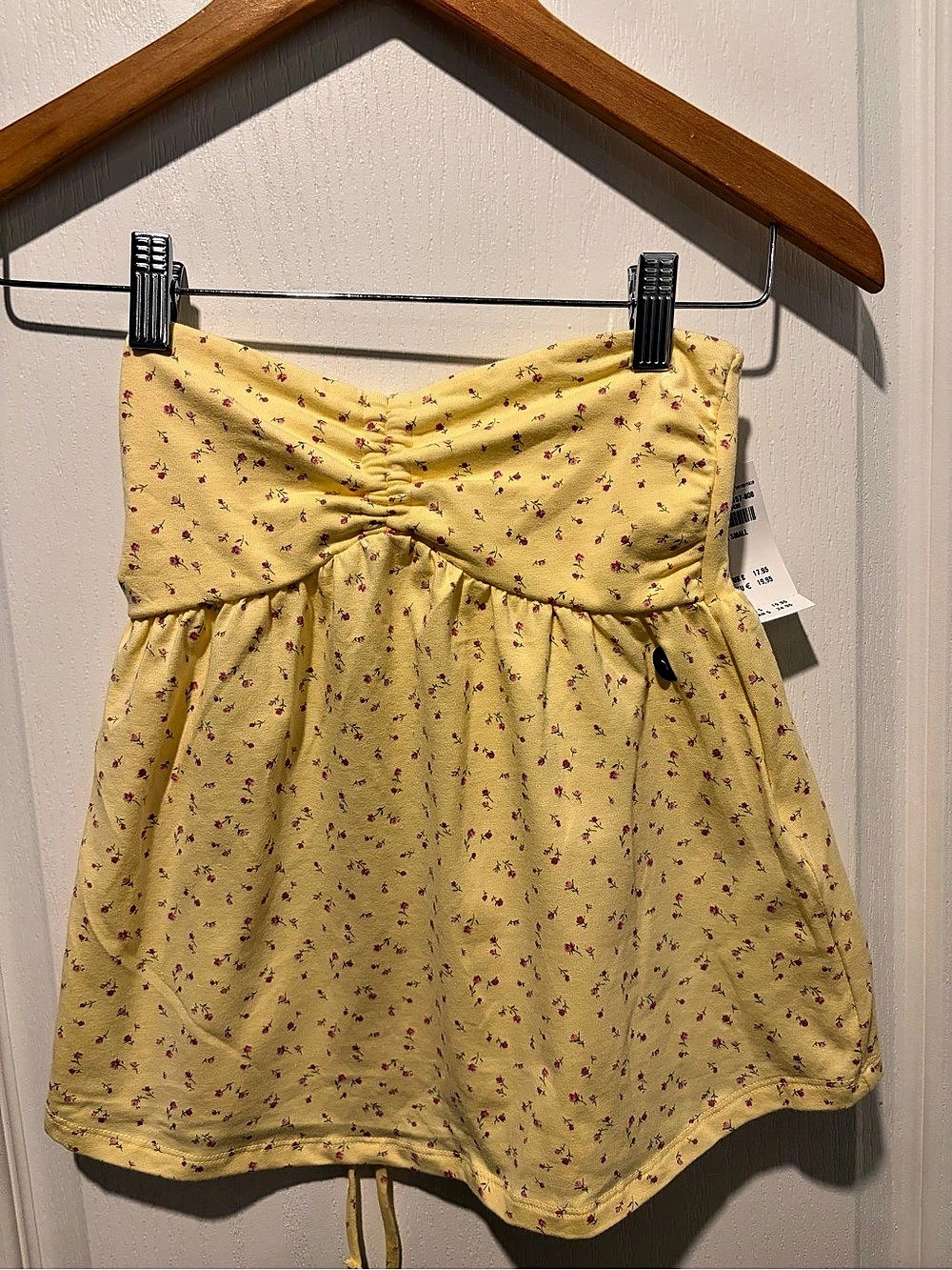 NWT Hollister Butter Yellow Pink Floral Romper Playsuit XS